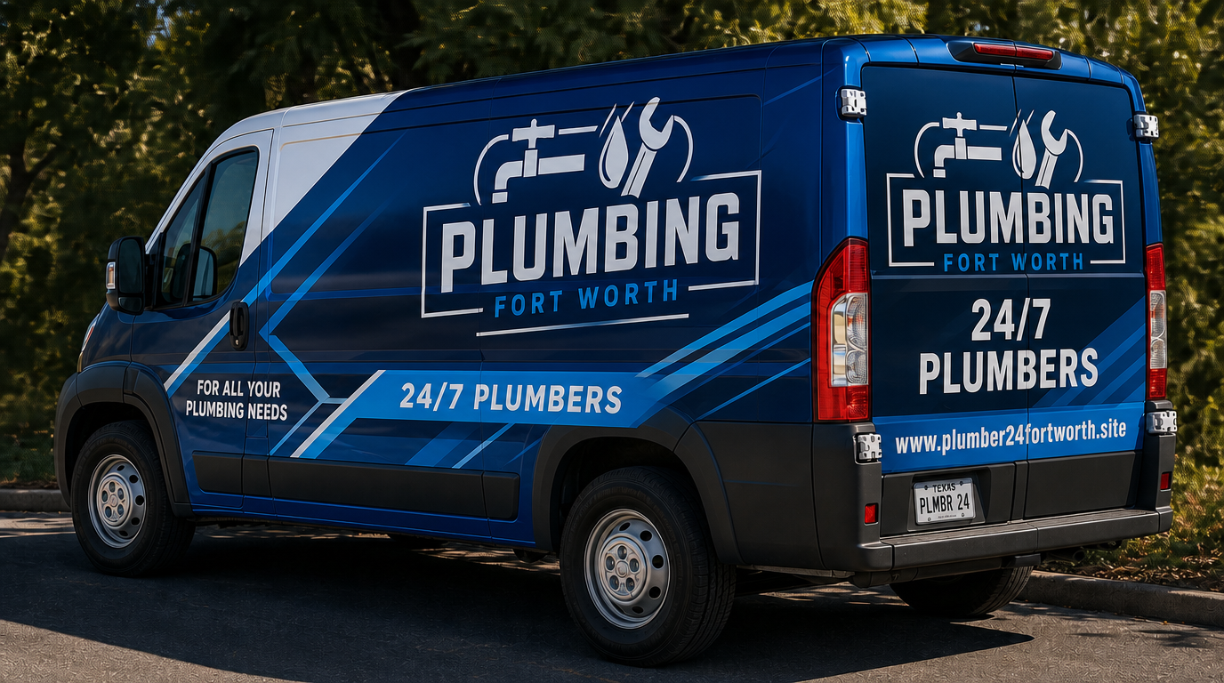 Plumber 24 Fort Worth plumbing service vehicle in Fort Worth Texas
