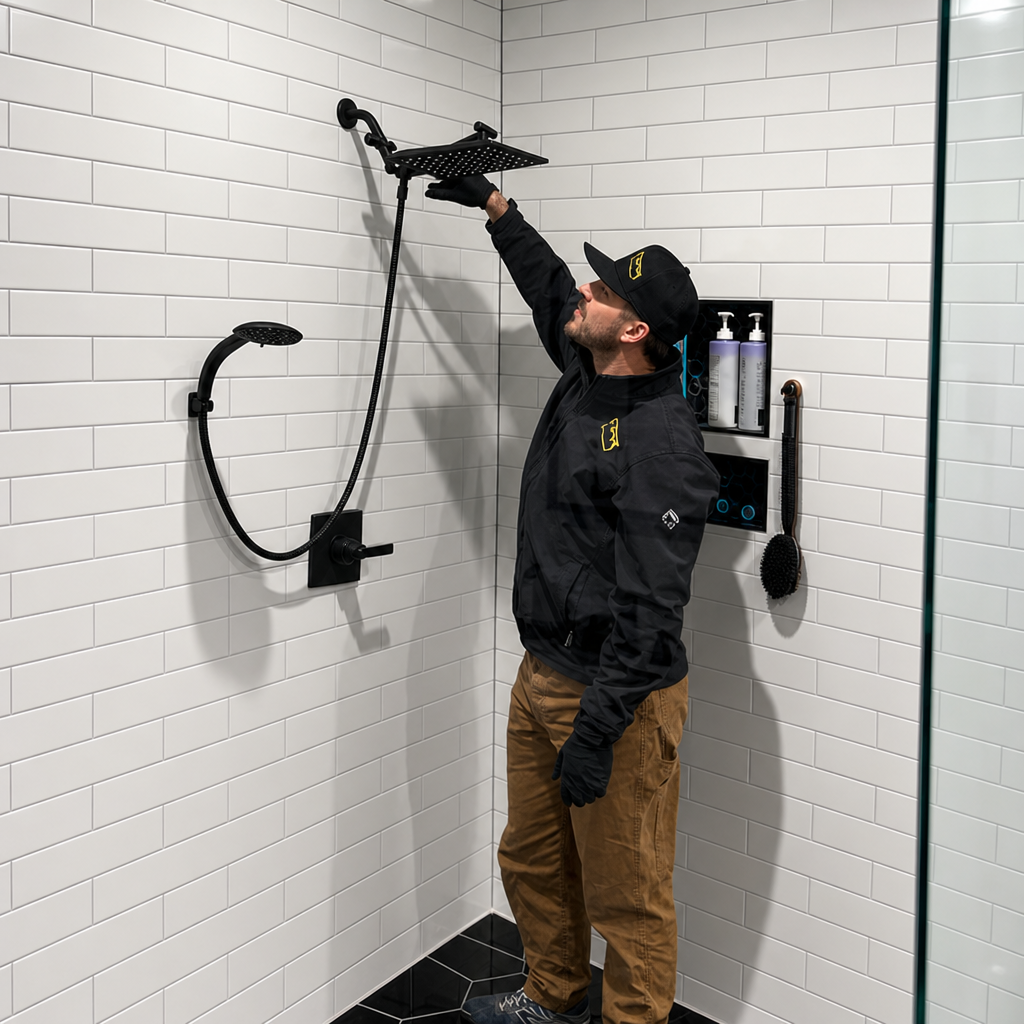 Fort Worth plumbing technician performing residential plumbing service